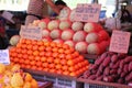 Hill tribeÃ¢â¬â¹ peopleÃ¢â¬â¹ selling Fruit and vegetable at local market, Hill tribe market in Chiangdao, Chiangmai, Thailand.